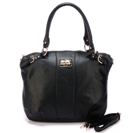 Coach Kelsey Smooth Medium Black Satchels BDS Coach Kelsey Smooth Medium Black Satchels BDS